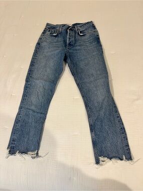 Agolde Riley Crop High-Rise Straight Women's Jeans - size 28